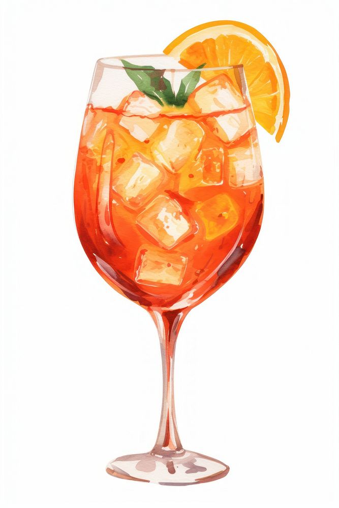 Glass cocktail spritz drink. AI generated Image by rawpixel.