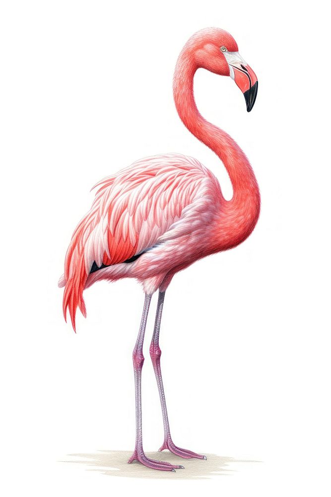 Flamingo flamingo drawing cartoon. AI generated Image by rawpixel.