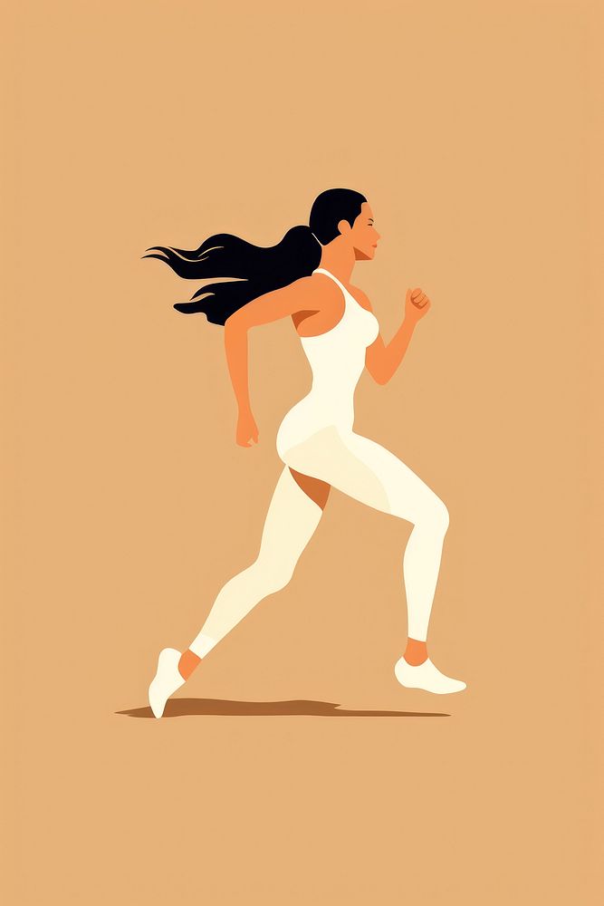 Woman running dancing adult determination. AI generated Image by rawpixel.