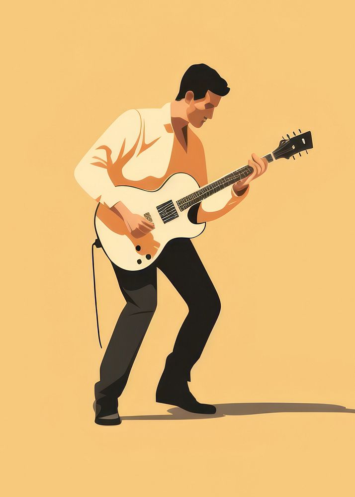 Man playing guitar musician adult entertainment. AI generated Image by rawpixel.