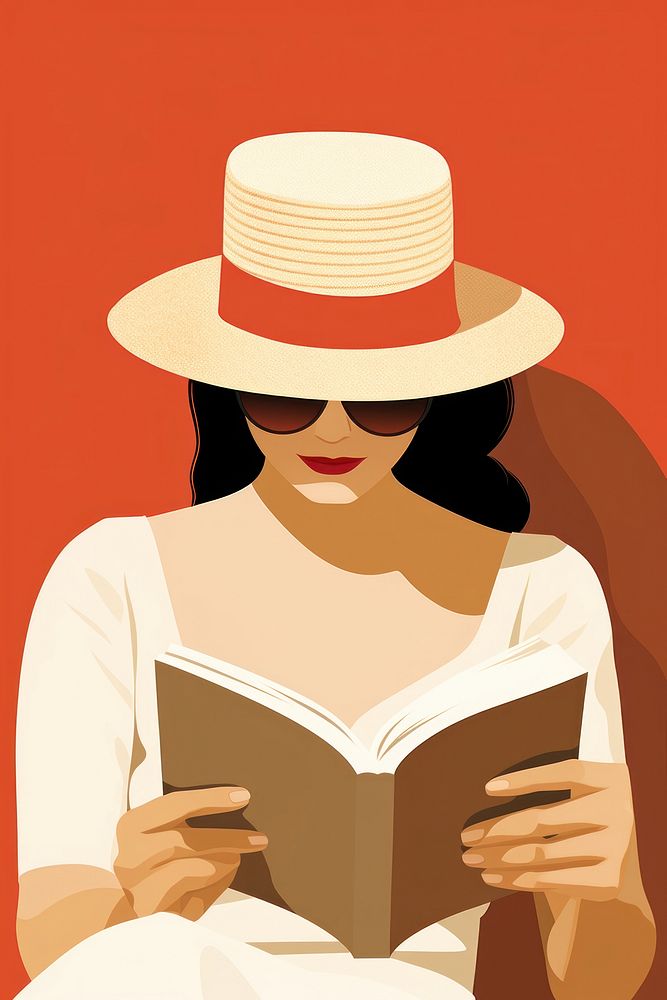 Chubby woman reading a book adult face publication. AI generated Image by rawpixel.