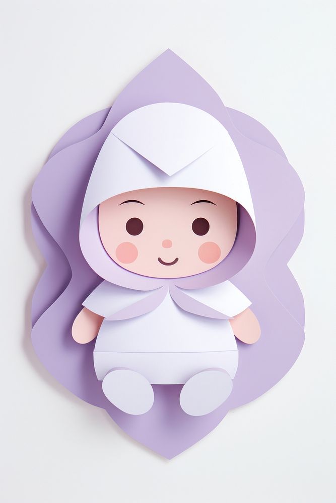 Baby paper art toy. AI generated Image by rawpixel.