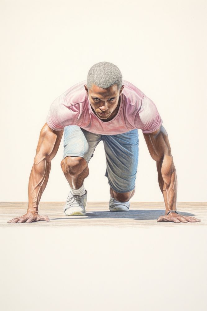 Drawing sports adult yoga. AI generated Image by rawpixel.