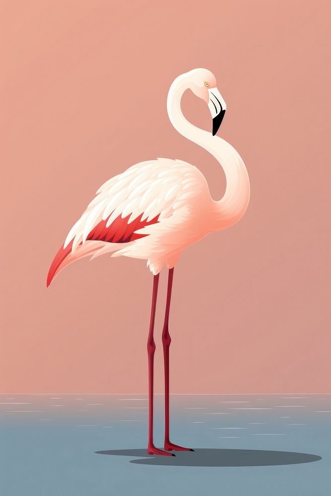 Flamingo animal bird wildlife. AI generated Image by rawpixel.