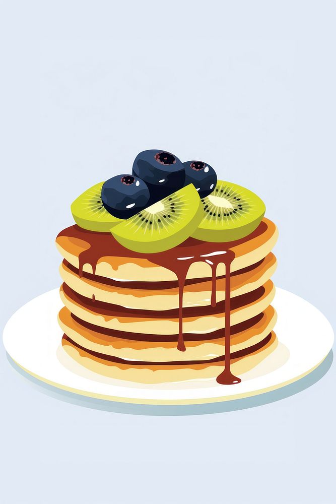 Pancake dessert fruit food. AI generated Image by rawpixel.