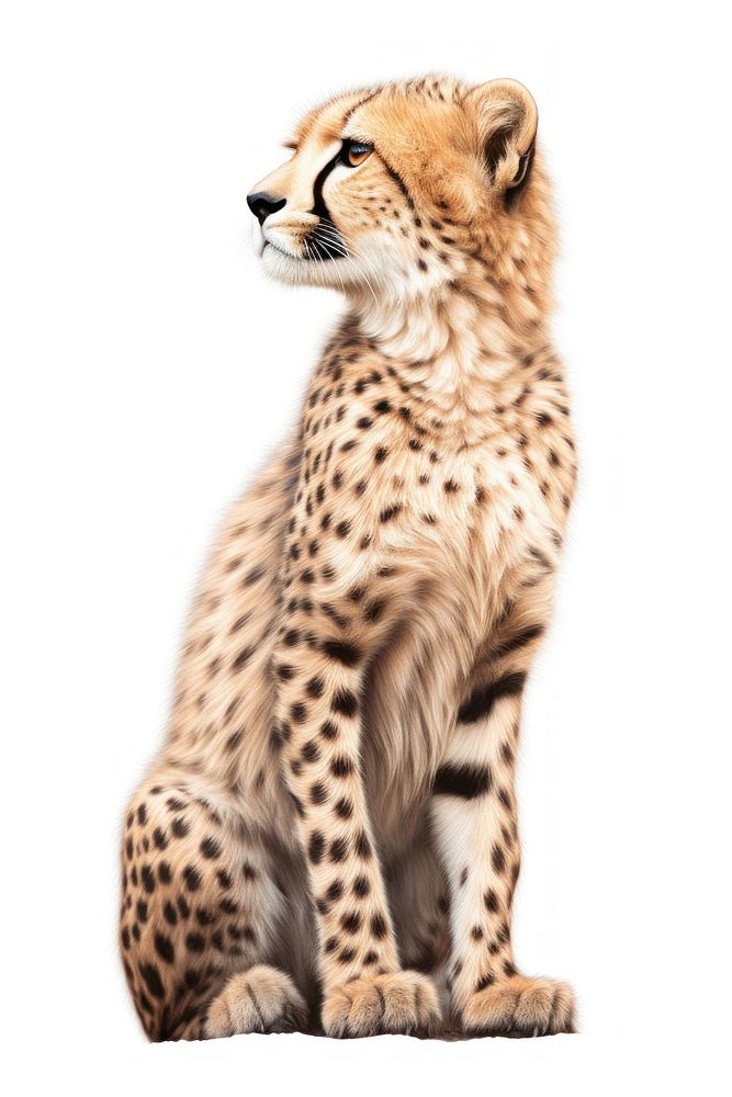 A cheetah sitting wildlife animal mammal. AI generated Image by rawpixel.