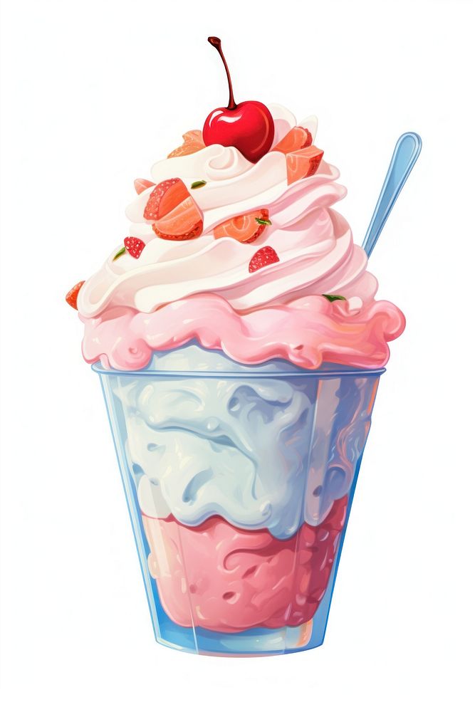 Sundae dessert cream food. AI generated Image by rawpixel.