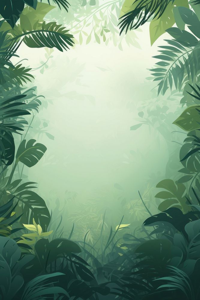 Jungle green backgrounds vegetation. 