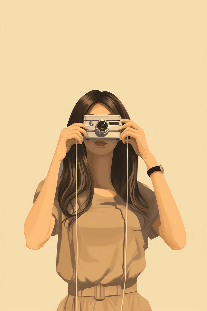Camera portrait adult woman. AI generated Image by rawpixel.
