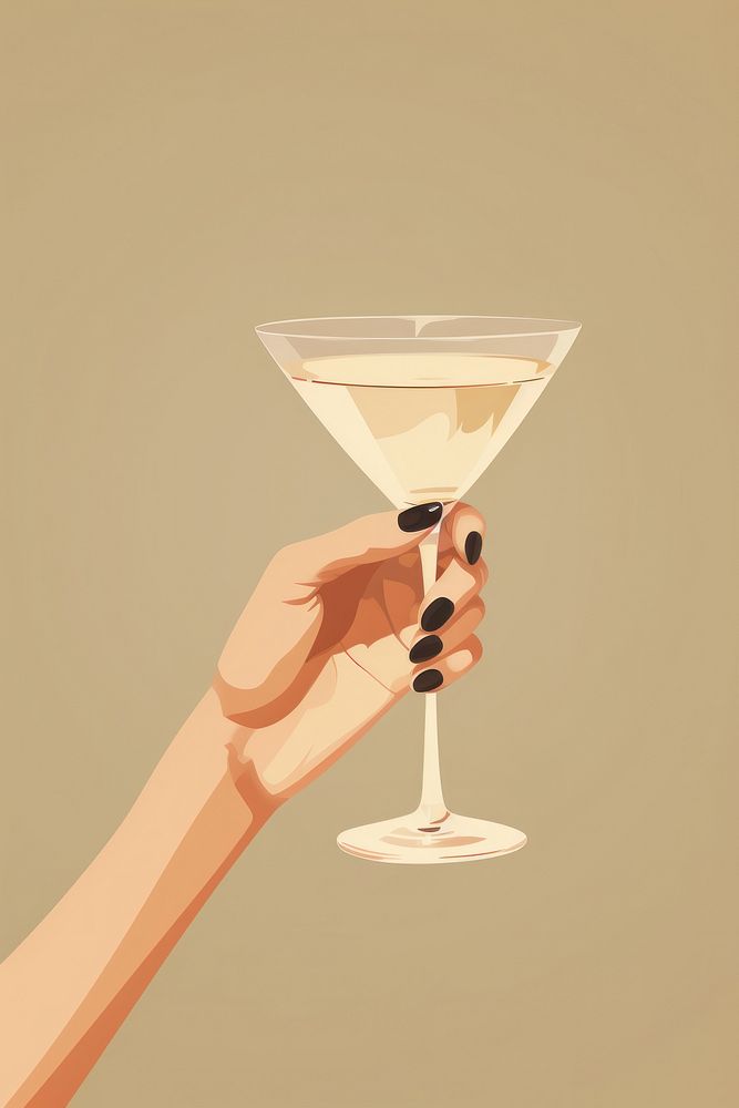 Women hands holding martini cocktail drink glass cosmopolitan. AI generated Image by rawpixel.