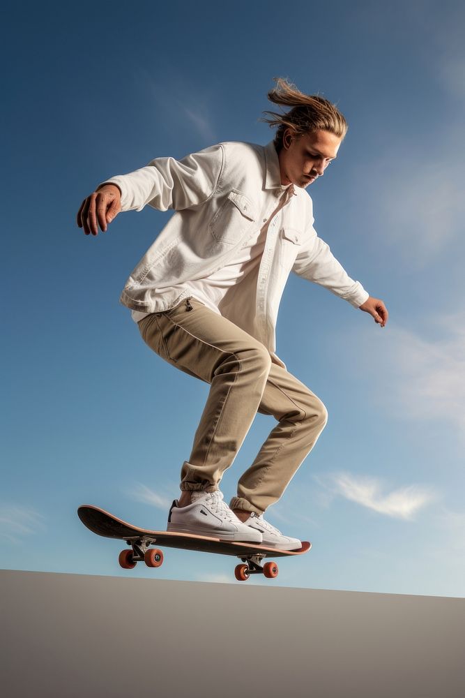 Skater skating skateboard skateboarding exhilaration. AI generated Image by rawpixel.