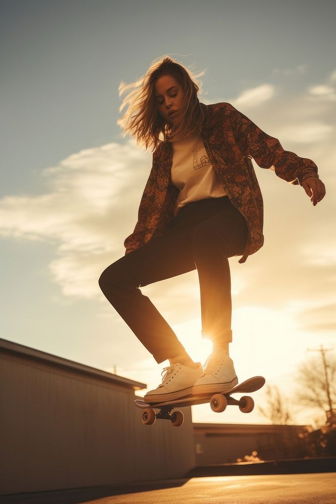 Skating skateboard fashion adult. AI generated Image by rawpixel.