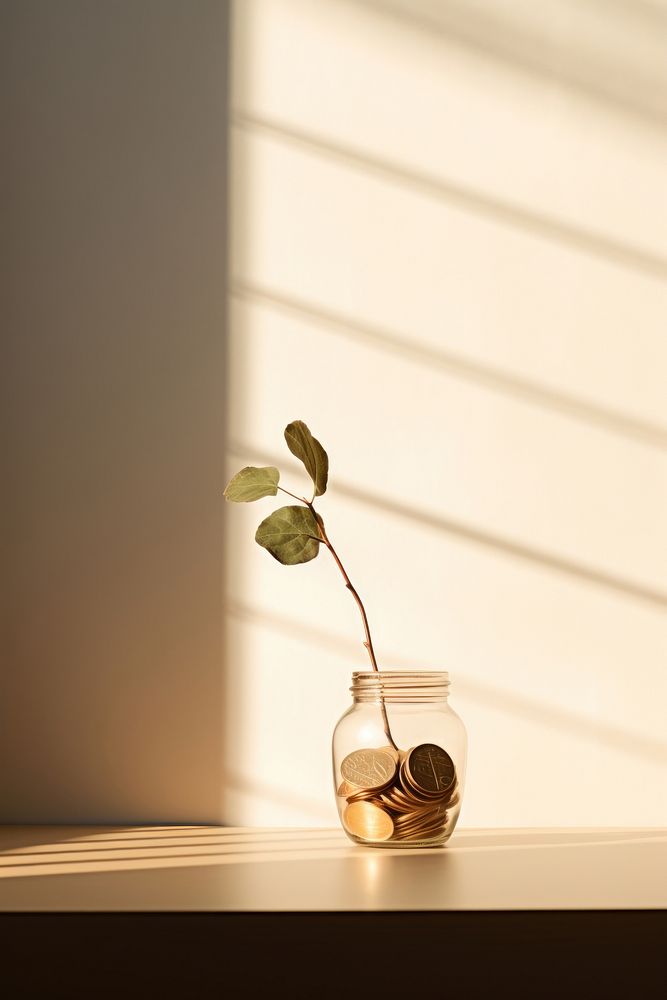 Windowsill shadow plant light. 