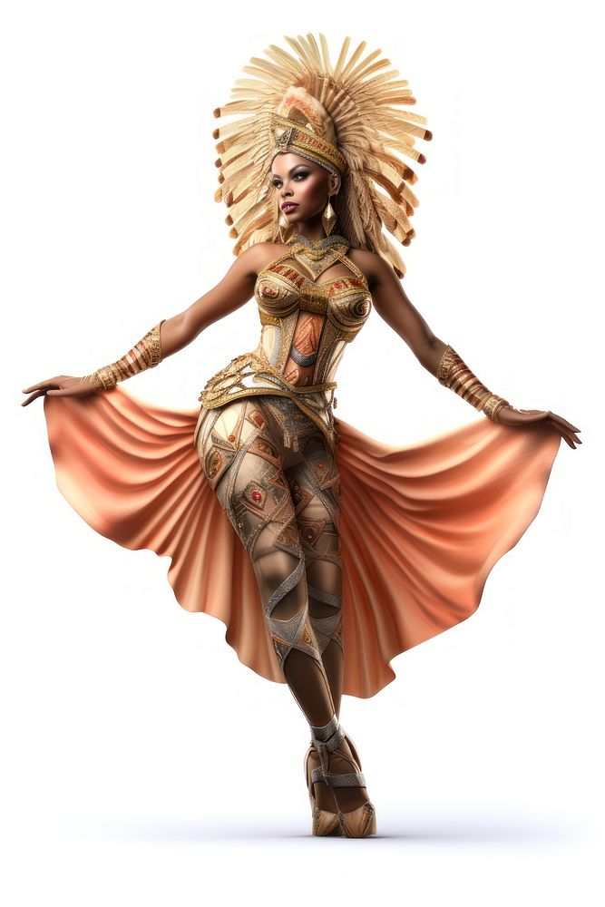 Carnival figurine costume dancing. AI generated Image by rawpixel.