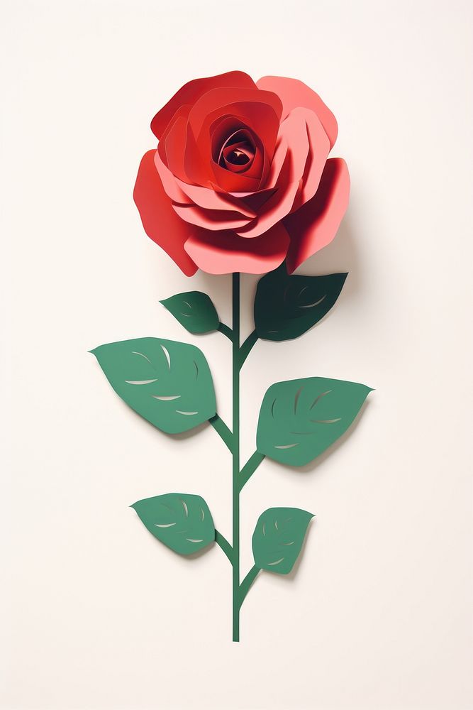 Full body red rose flower plant inflorescence. AI generated Image by rawpixel.