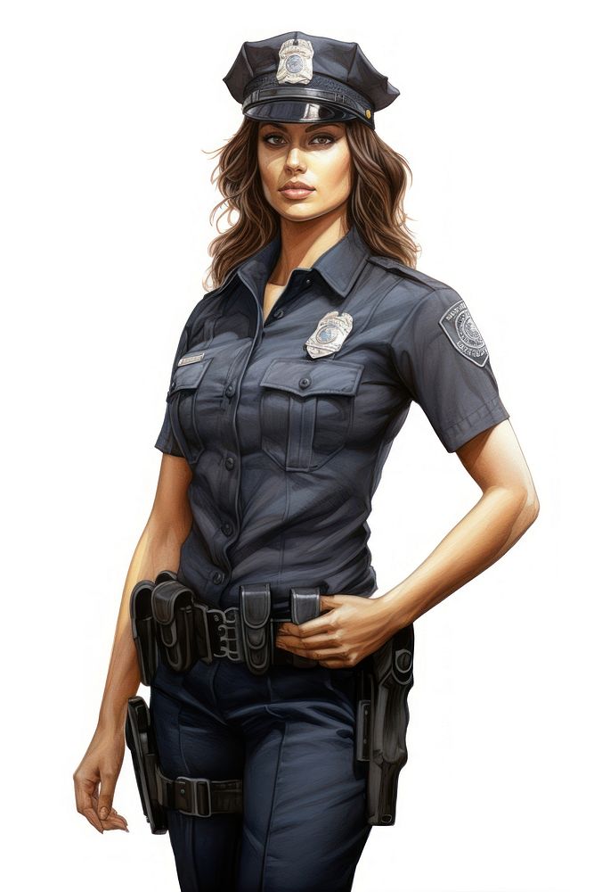 Police standing officer police. AI generated Image by rawpixel.