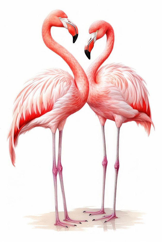 Andean flamingos animal bird wildlife. AI generated Image by rawpixel.
