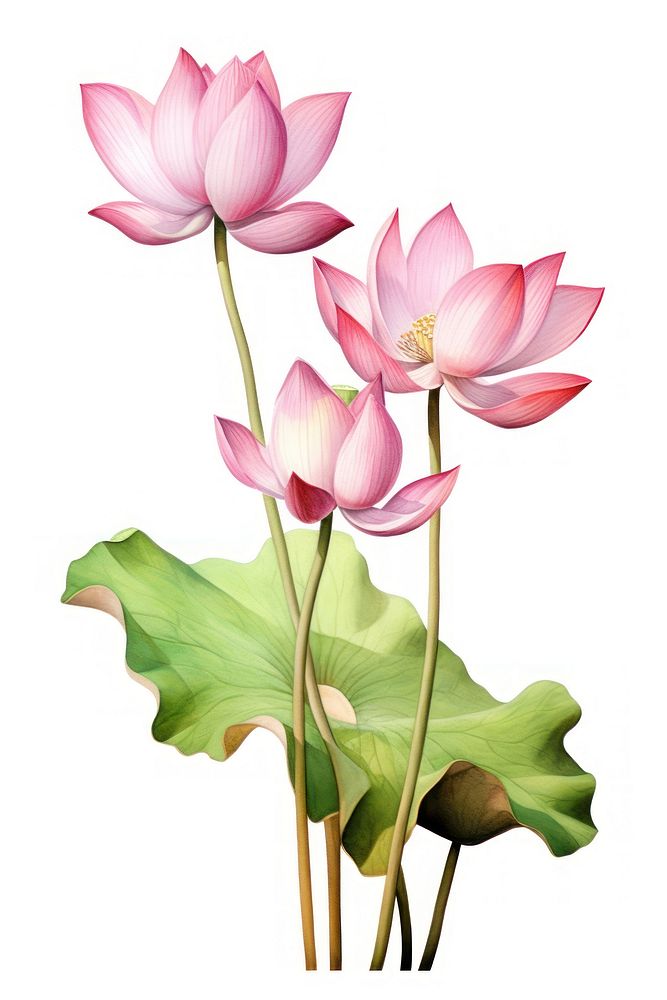 Lotus bud flower petal plant. AI generated Image by rawpixel.