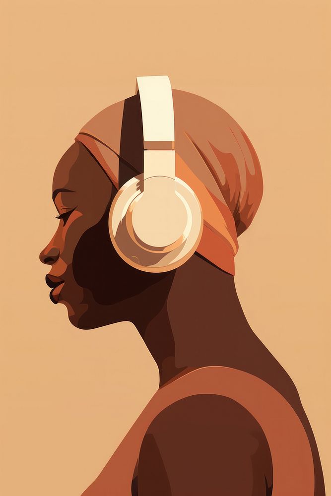 Headphones headset adult woman. AI generated Image by rawpixel.