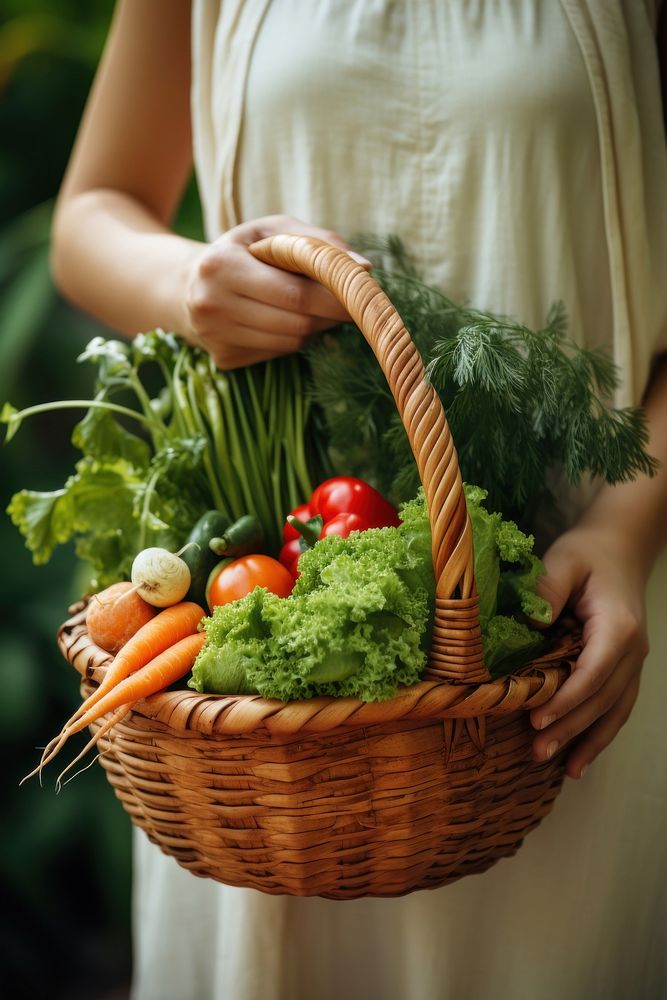 Vegetables basket. AI generated Image by rawpixel.