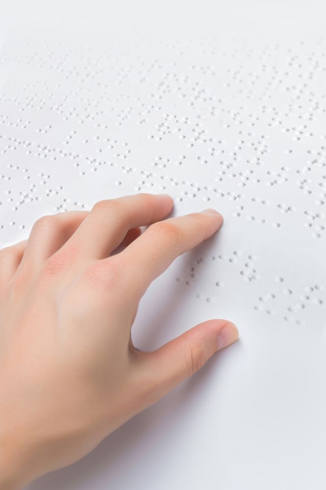 Finger read braille calendar finger paper. AI generated Image by rawpixel.