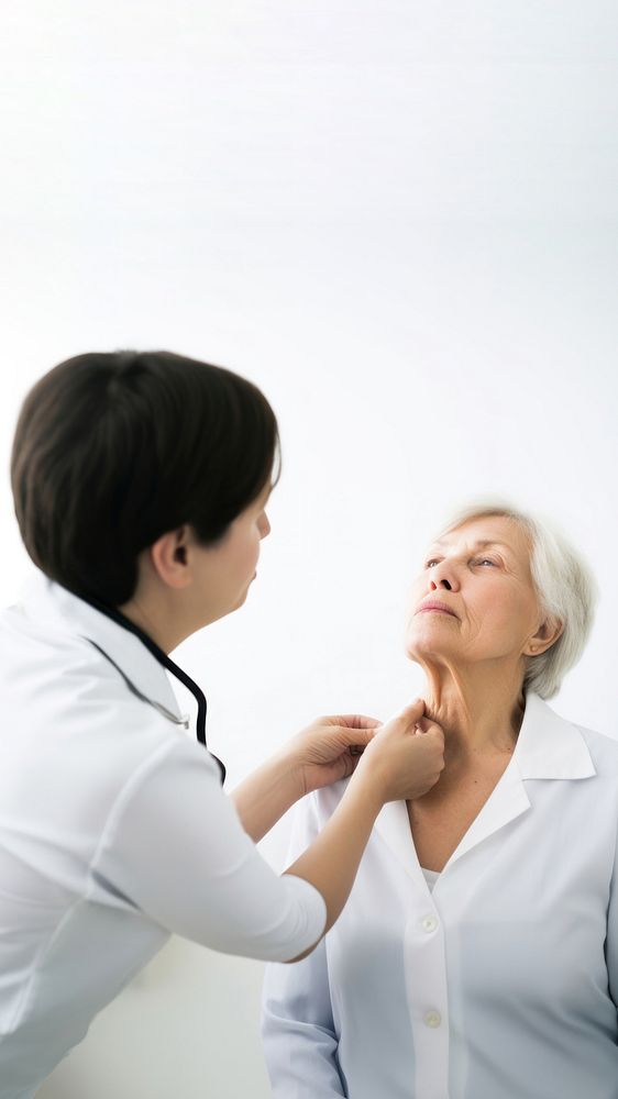 Thyroid Gland Control examining doctor adult. AI generated Image by rawpixel.
