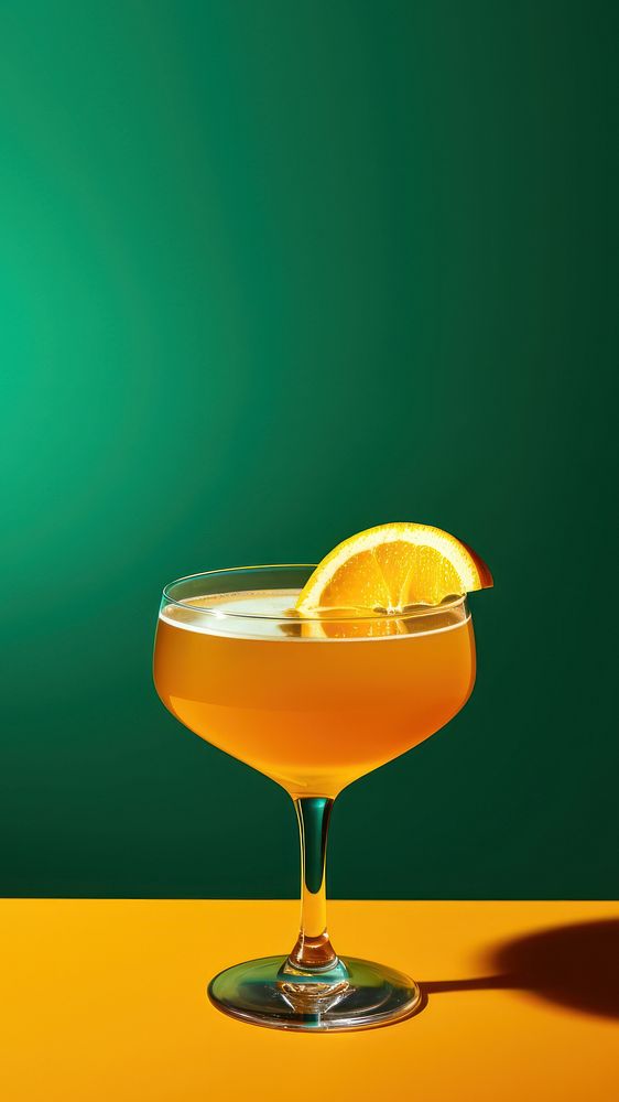 Orange cocktail drink fruit glass. AI generated Image by rawpixel.