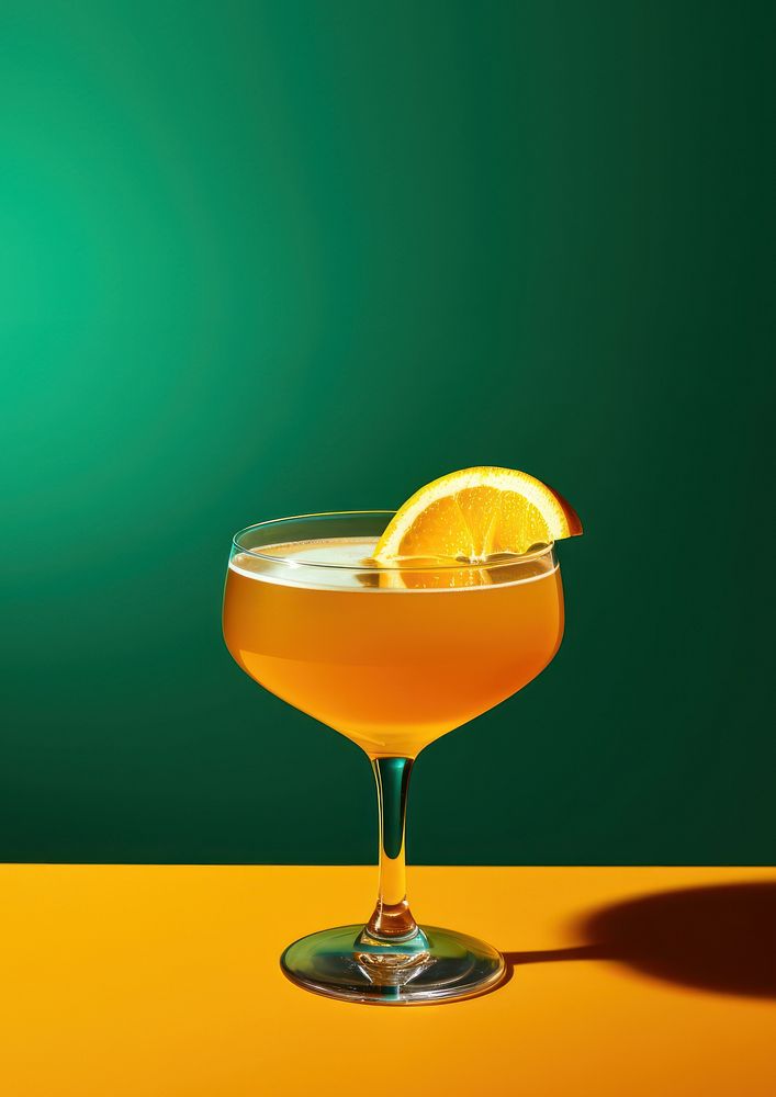 Orange cocktail drink fruit glass. AI generated Image by rawpixel.