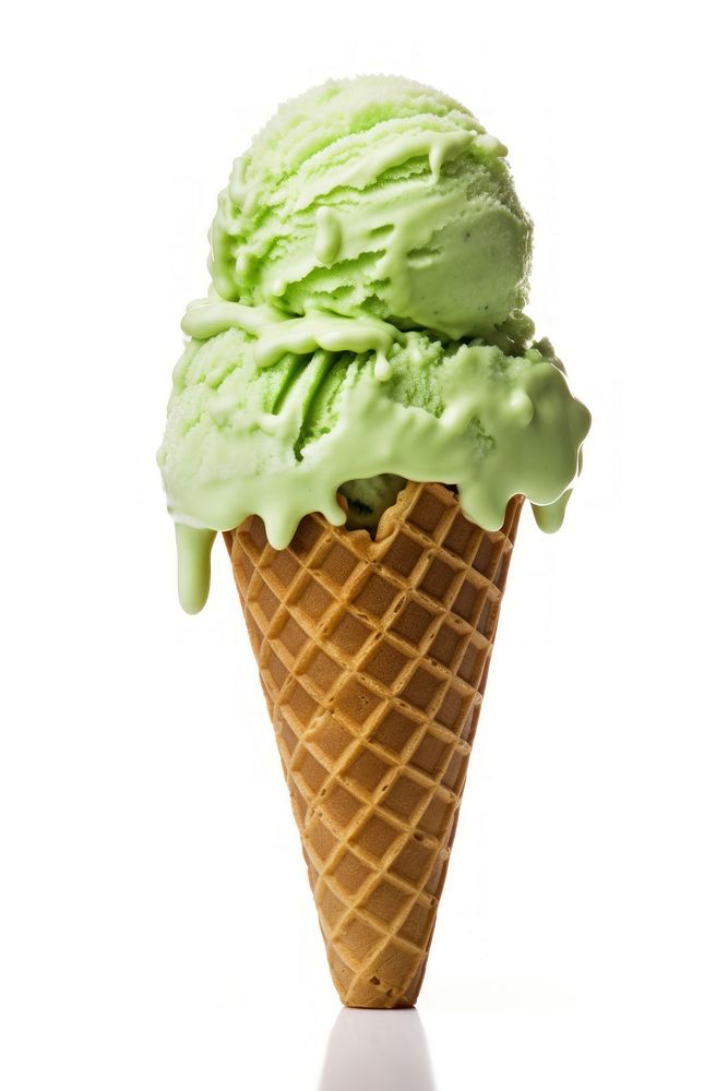 Ice cream food dessert green. AI generated Image by rawpixel.