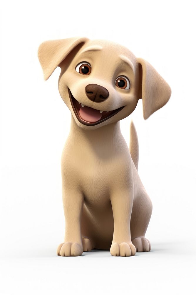 Labrador figurine cartoon mammal. AI generated Image by rawpixel.