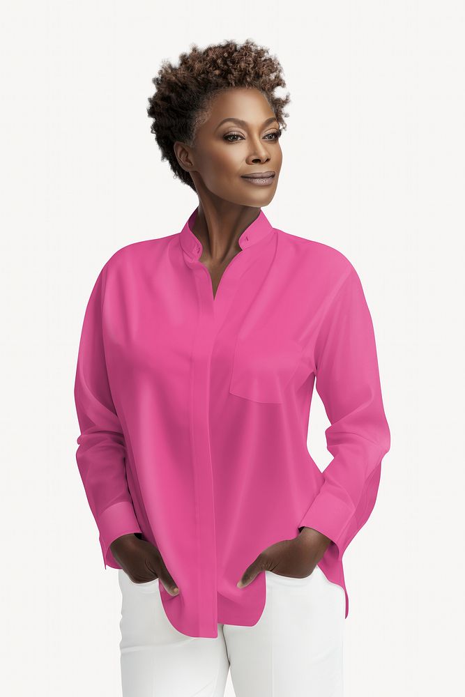 Pink blouse, women's fashion