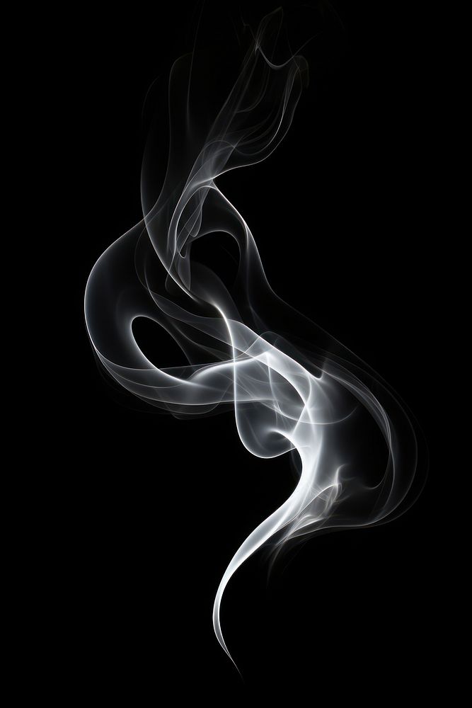 Light incense smoke backgrounds black black background. AI generated Image by rawpixel.