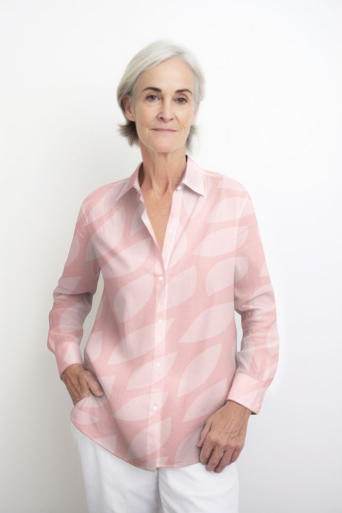 Women's pink graphic blouse, women's fashion