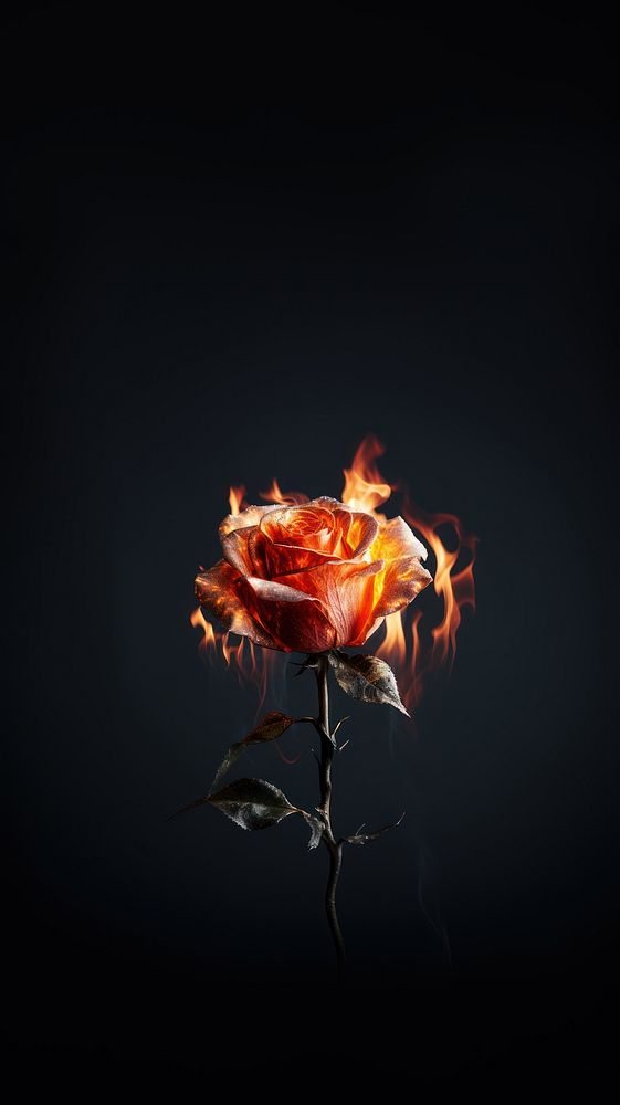 Rose flower fire fragility
