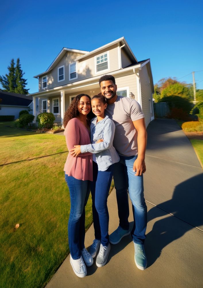 Family house architecture outdoors. AI generated Image by rawpixel.