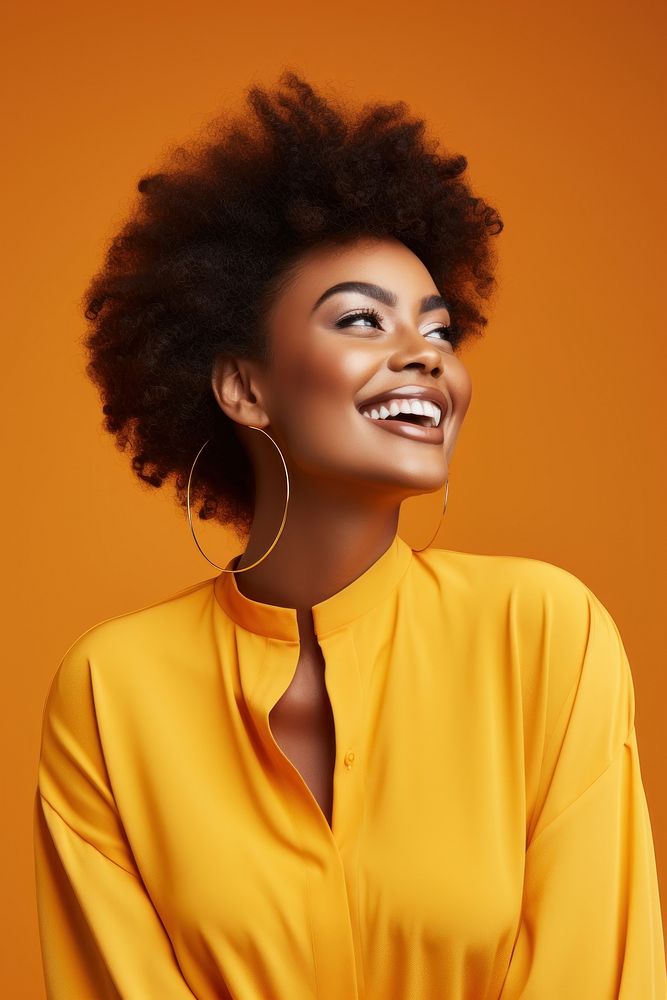 African American woman portrait fashion smiling. AI generated Image by rawpixel.