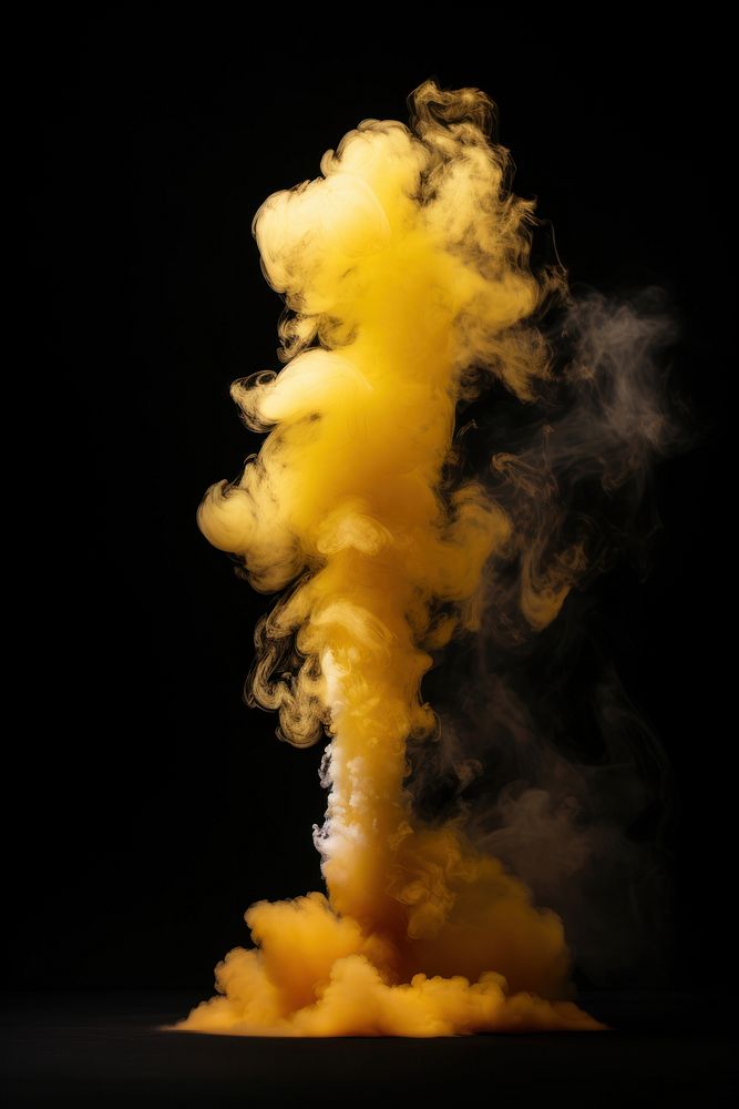 Isolated yellow smoke effect AI generated image by rawpixel