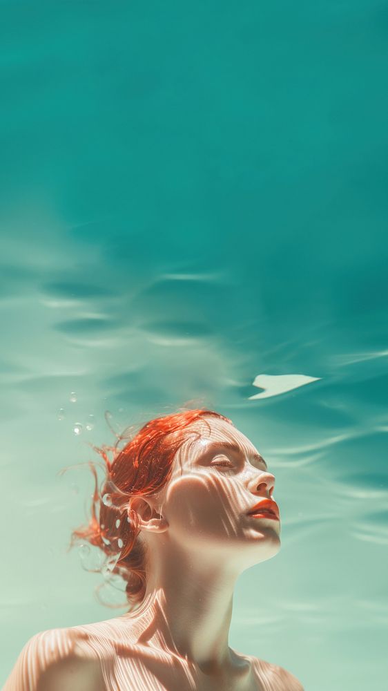 Swimming portrait outdoors nature. AI generated Image by rawpixel.
