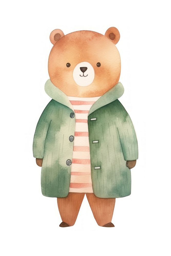 Cartoon coat cute bear. 