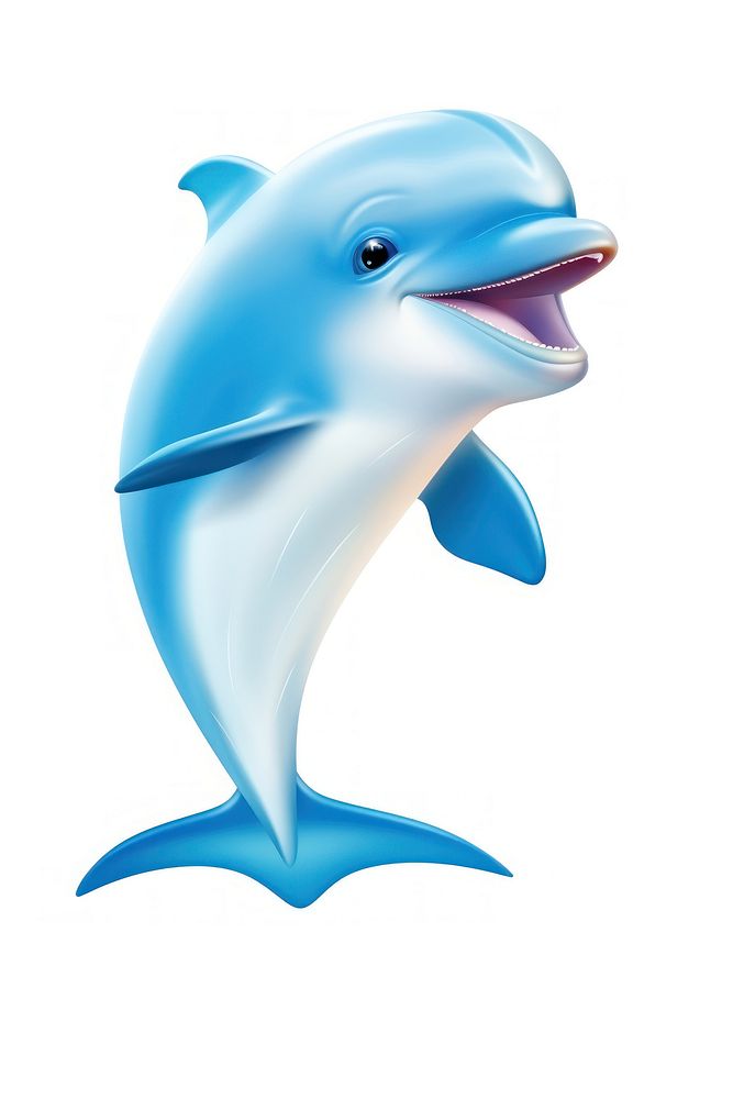 Cute dolphin cartoon animal mammal. AI generated Image by rawpixel.