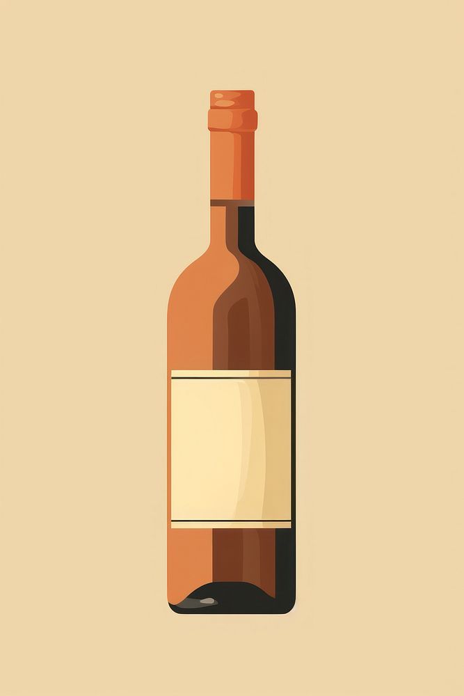 Wine bottle drink food refreshment. AI generated Image by rawpixel.