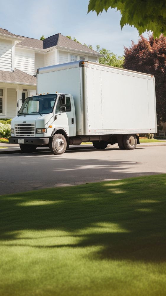 Moving truck vehicle van transportation.