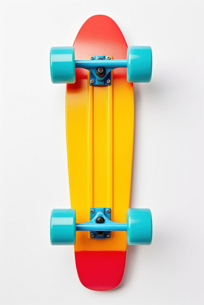 1970s colorful style skateboard skateboarding longboard surfboard. AI generated Image by rawpixel.