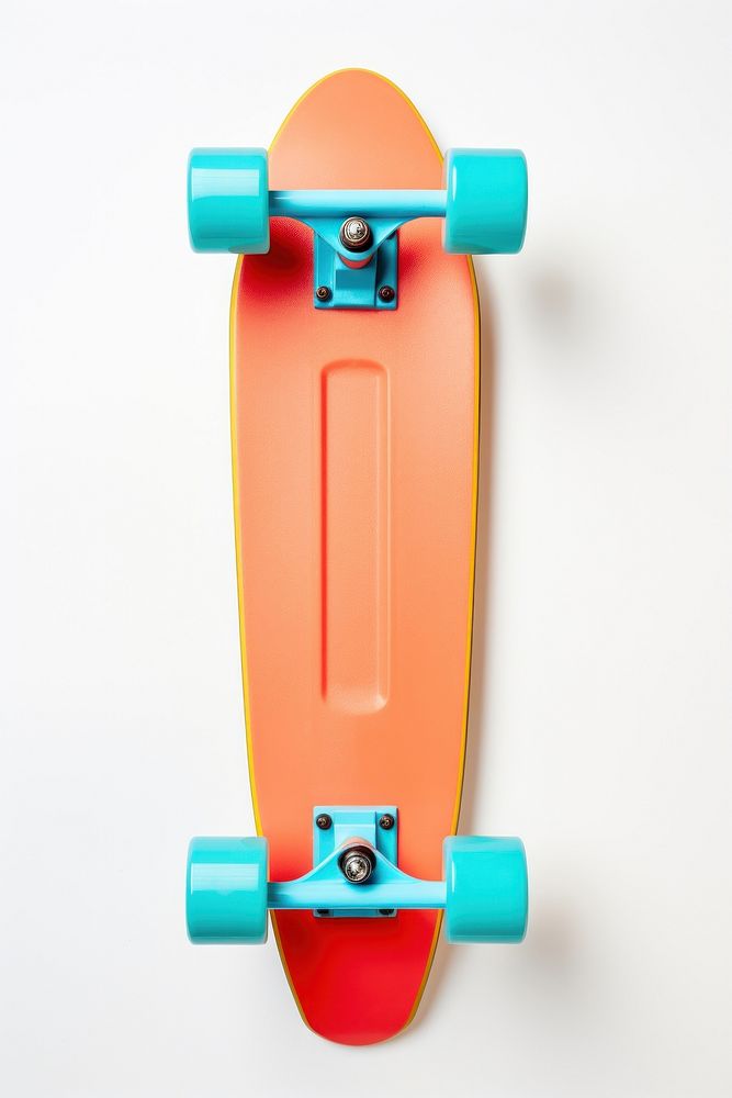1970s colorful style skateboard longboard machine yellow. AI generated Image by rawpixel.