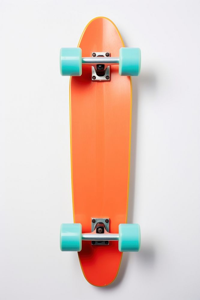 1970s colorful style skateboard skateboarding longboard balance. AI generated Image by rawpixel.