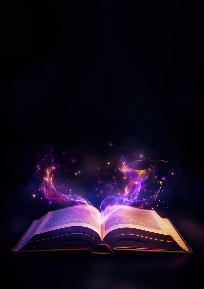 Magic Book publication purple book. AI generated Image by rawpixel.