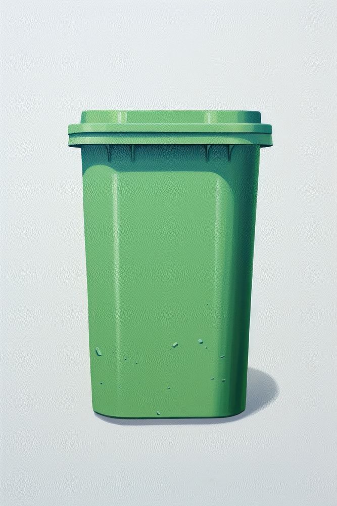 Green trash plastic green tin. AI generated Image by rawpixel.