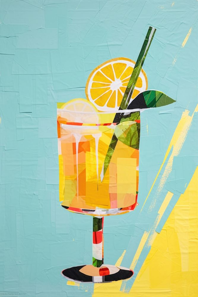Lemon Cocktail cocktail art lemonade. AI generated Image by rawpixel.