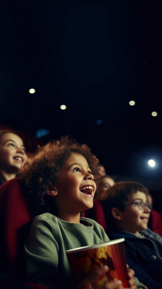 Spectators kids laugh laughing portrait child. 