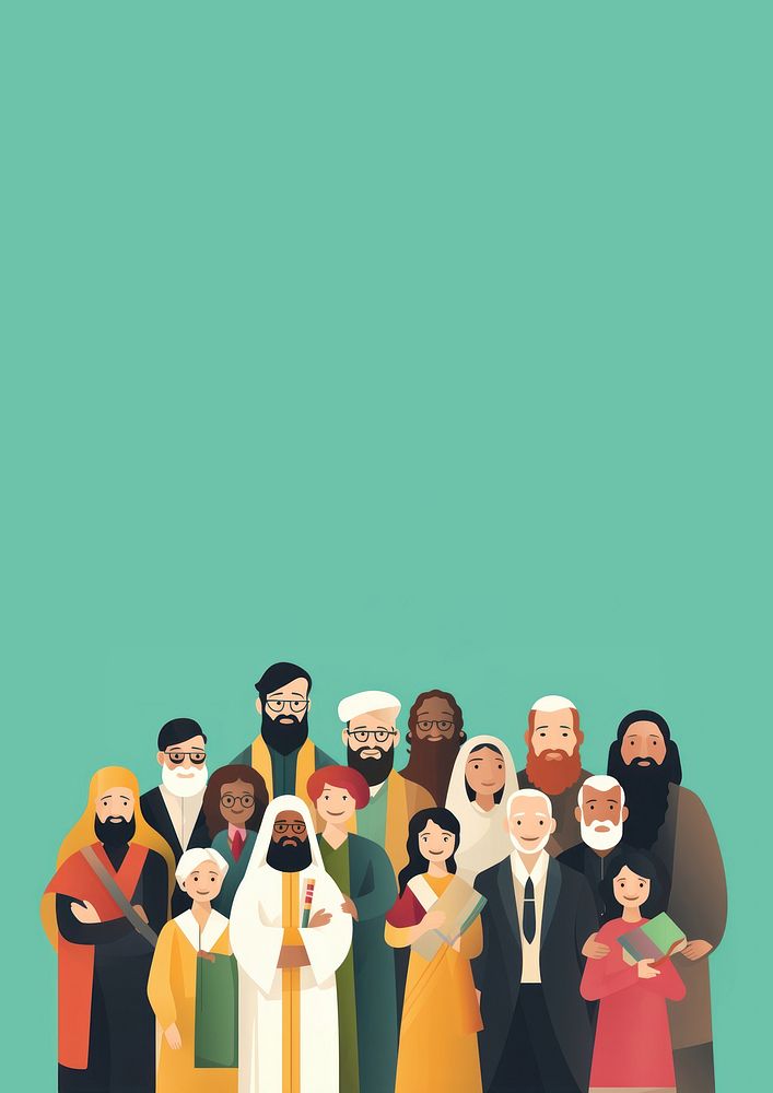 Different religion adult togetherness architecture. AI generated Image by rawpixel.